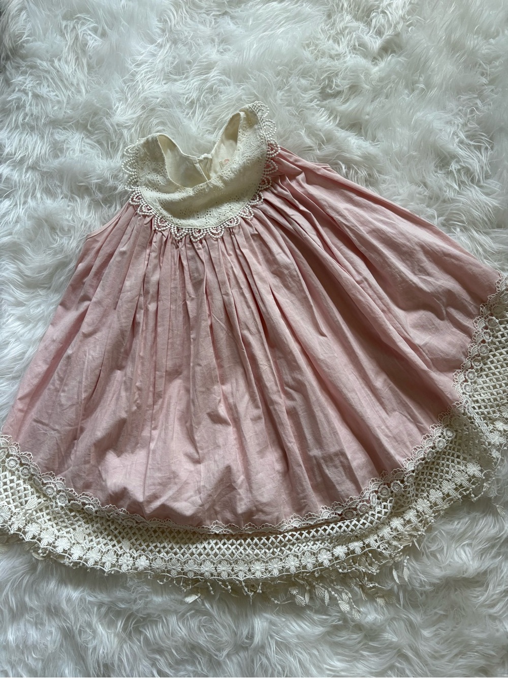 Dollcake Pink Lace-Trim Girls Dress